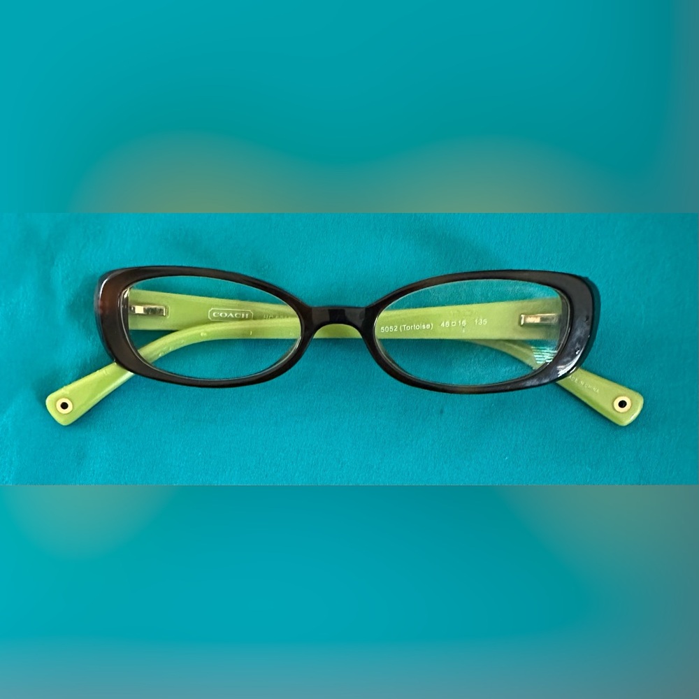 Coach tortoise shell/green eyeglass frames (kids)